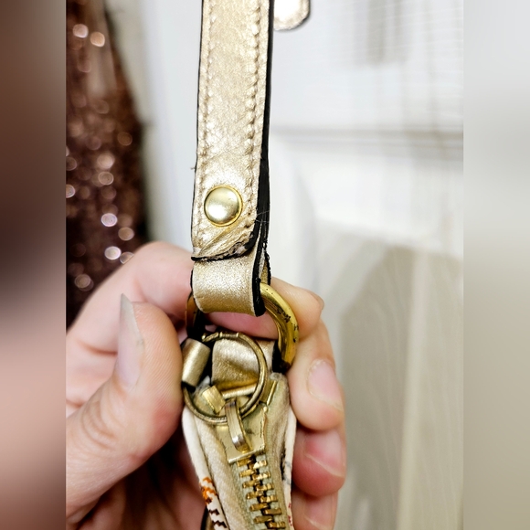 Coach peyton tattersall white gold multicolor crossbody purse shoulderbag - Picture 10 of 13